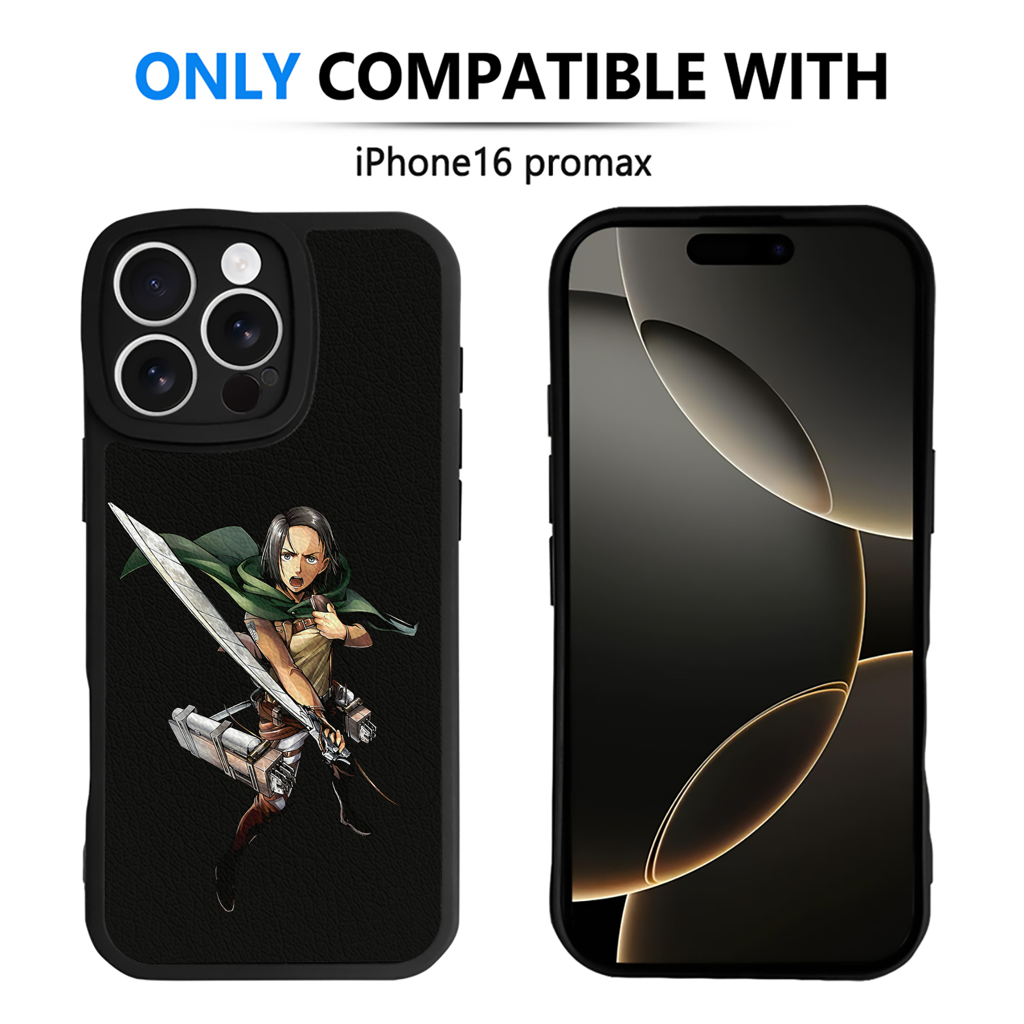 （画像用） 進撃の巨人 Attack on Titan 【iPhone 16シリーズ対応】シリコンスマホケース（レザー調） 材質：シリコン